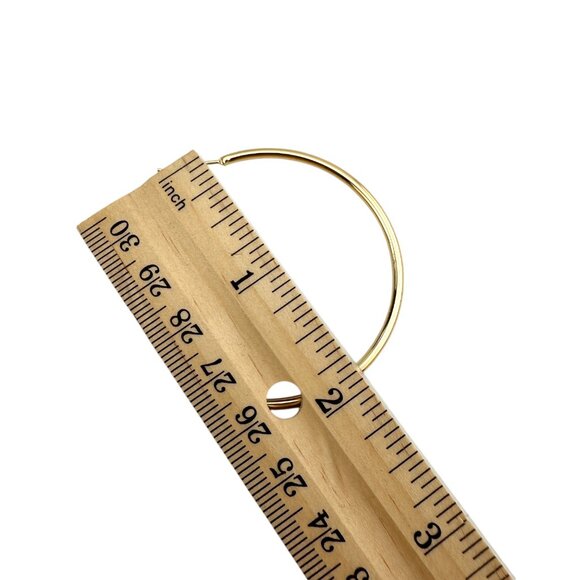 Gold Filled Hoop Earrings Large 2" Closed Hoops 14KT Gold Filled - Picture 5 of 8